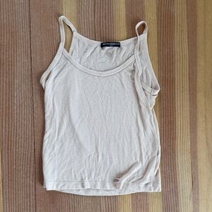 Brandy Melville Pale Pink Cotton Blend Camisole Top